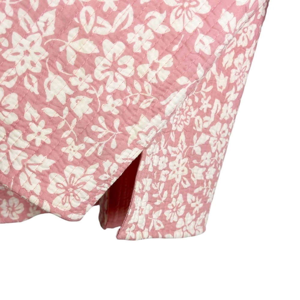 ORVIS Vintage Pink Floral Cotton Button Down Quilted Jacket Boxy Fit XL - Picture 5 of 6